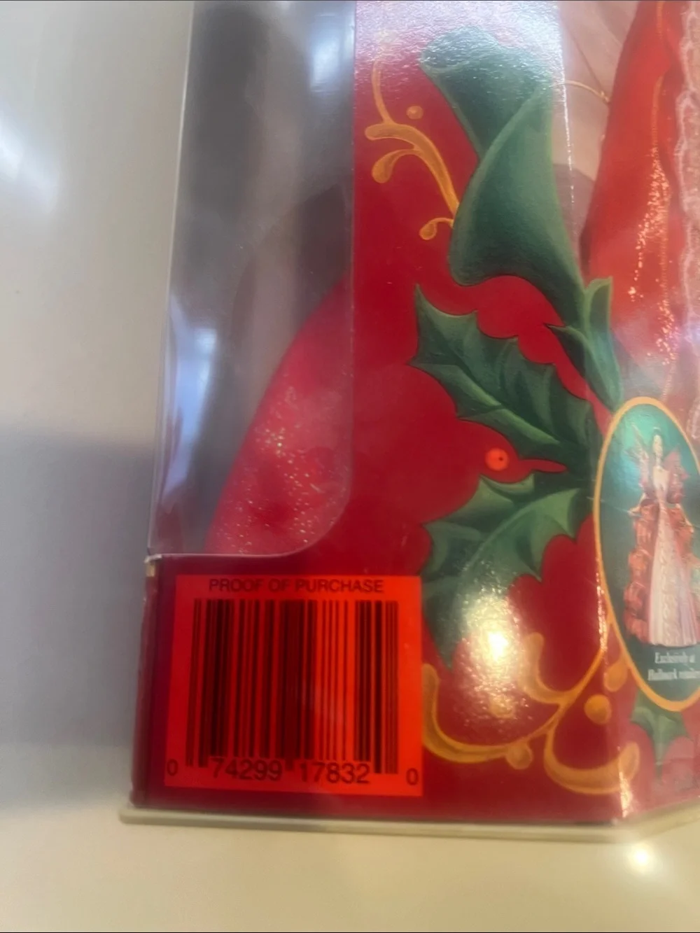 Barbie 1997 Happy Holidays Red Gold Holiday Gown Never Opened